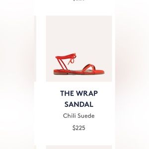 Margaux The Wrap Sandal in Chili Suede 38.5 W
